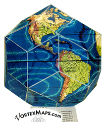 EarthStar Globe showing planetary grid lines