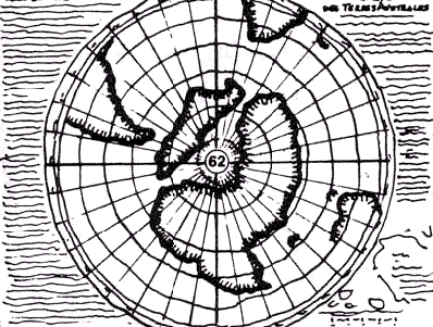 Buache Map of 1737 showing Antarctica